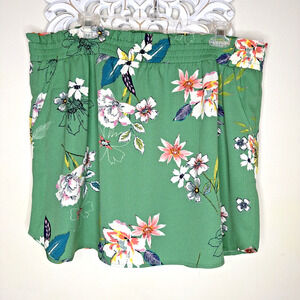 DR 2 by Daniel Rainn Women's XXL SKORT Shorts Skirt Activewear GREEN Floral NWT